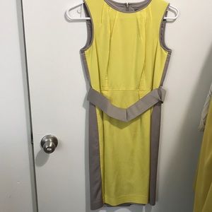 Ann Taylor size 0P bicolor silk dress with belt